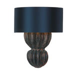 Botany single wall light in black & gold/verdigris comes with bespoke shade