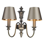 Dickens Double wall light in bronze/pewter