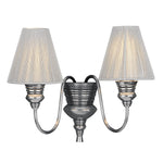 Doreen 2 Light Wall Bracket Pewter complete with String Shades