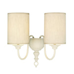 Flemish Double Wall Bracket Cream complete with Shades