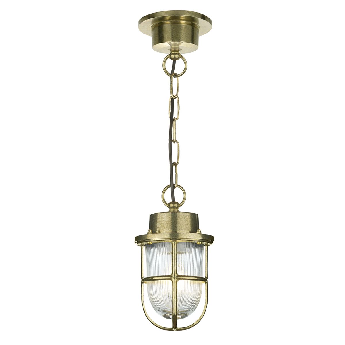 Harbour 1 Light Pendant Brass IP43