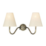 Hicks Double Wall Bracket Antique Brass