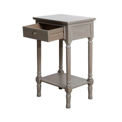 Delta Taupe/White Finish  End Table