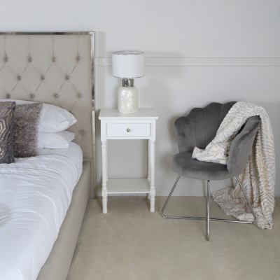 Delta Taupe/White Finish  End Table