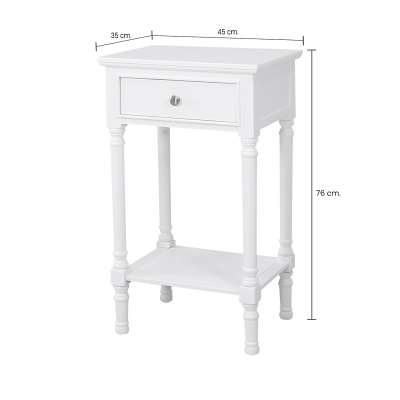 Delta Taupe/White Finish  End Table