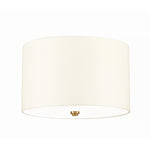 Fletcher Flush - In Various Sizes & Finishes Ivory Shade E27