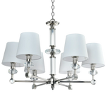 Doha Centre Ceiling Light, 6lt, Nickel Finish