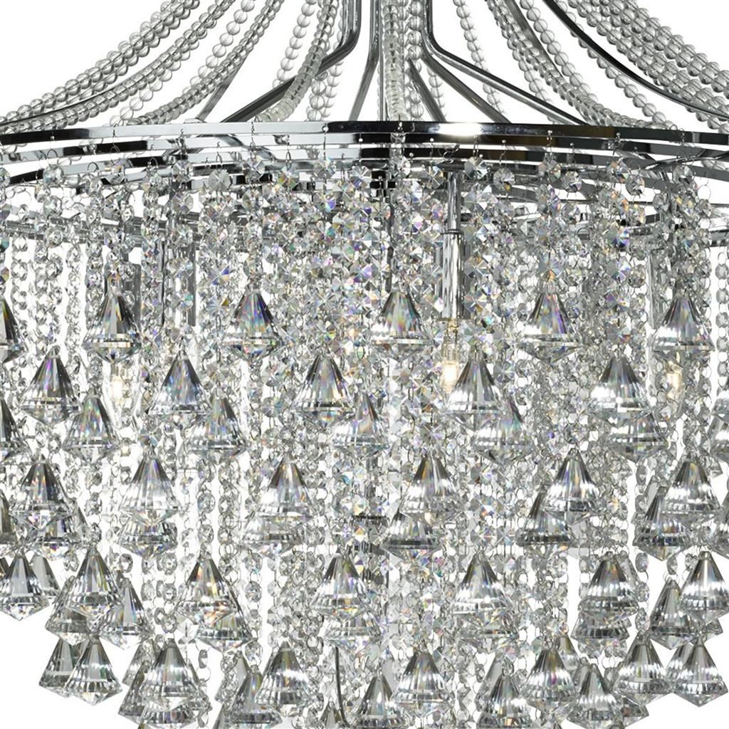 Dorchester 5Lt Crystal Ceiling Light - Chrome & Crystal Finish