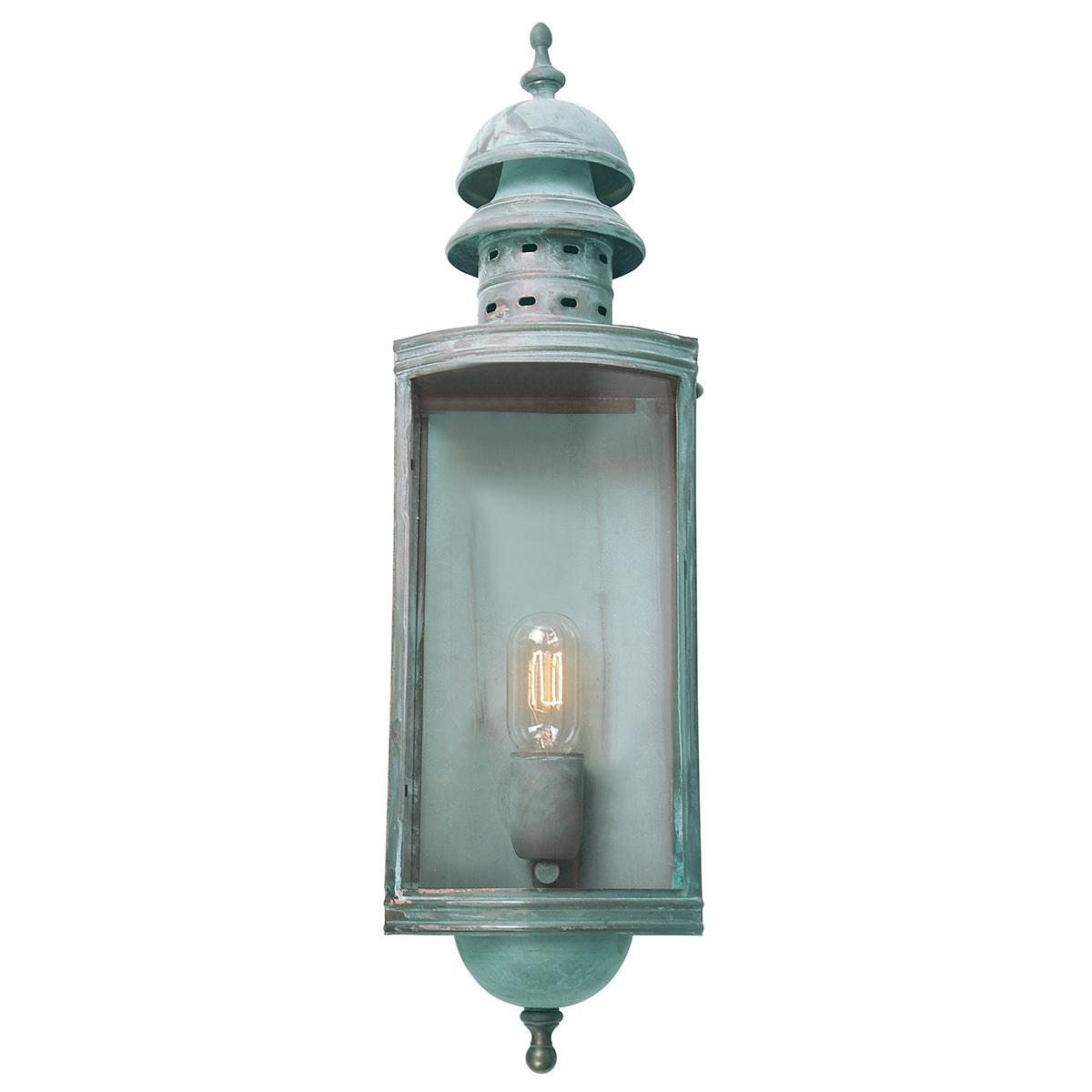 Downing Street Wall Lantern – Verdigris Finish