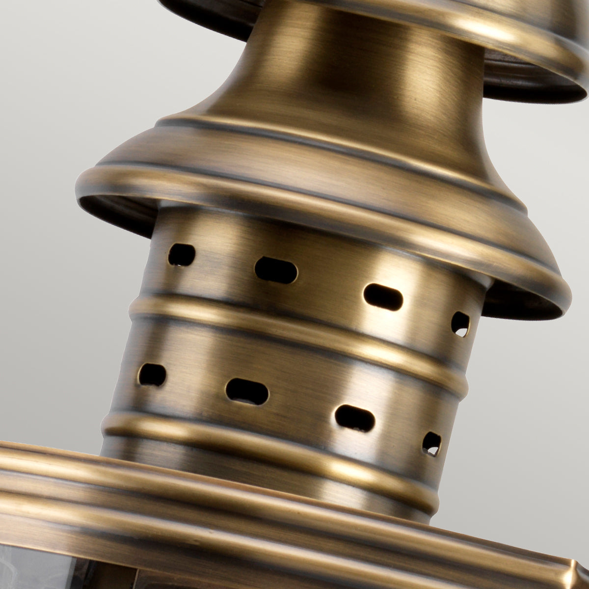 Downing Street Wall Lantern – Aged Brass Finish