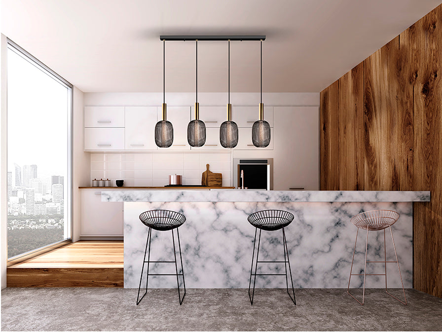 Micron Kitchen Light - Chrome & Gold/Gold & Black Finish