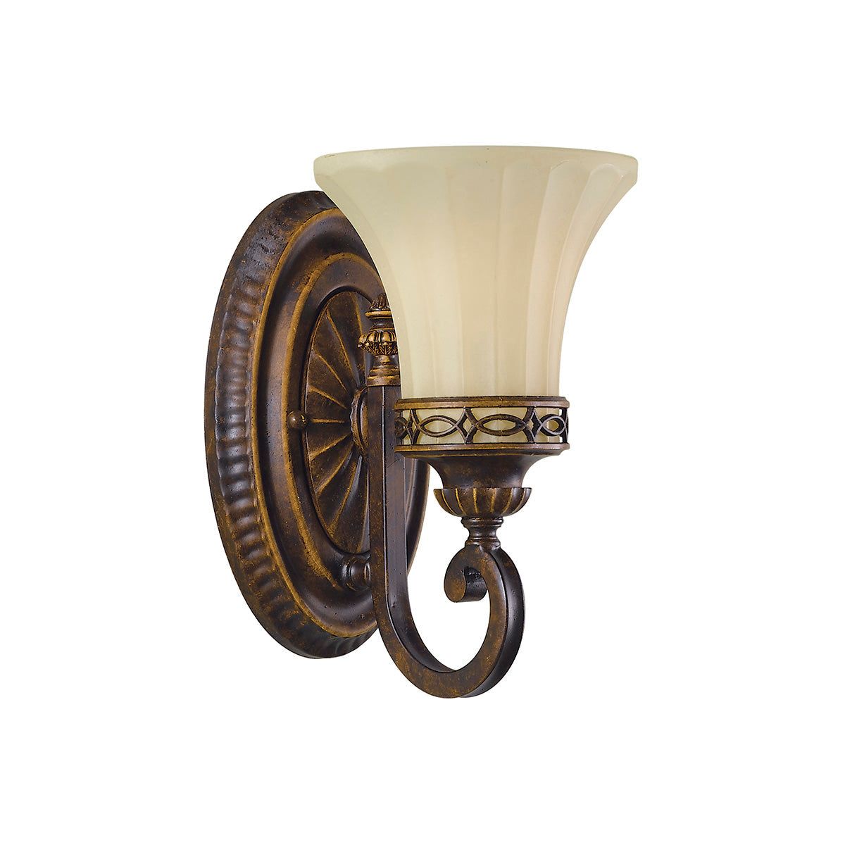 Drawing Room 1Lt Wall Light - Walnut Finish