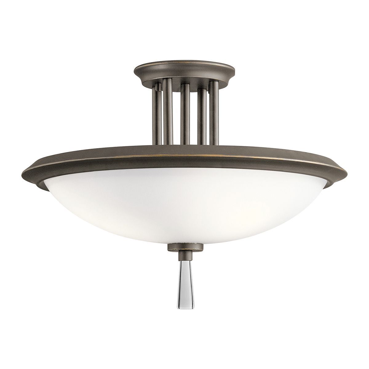Dreyfus 3L Semi Flush Ceiling Light - Olde Bronze Finish