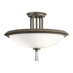 Dreyfus 3L Semi Flush Ceiling Light - Olde Bronze Finish