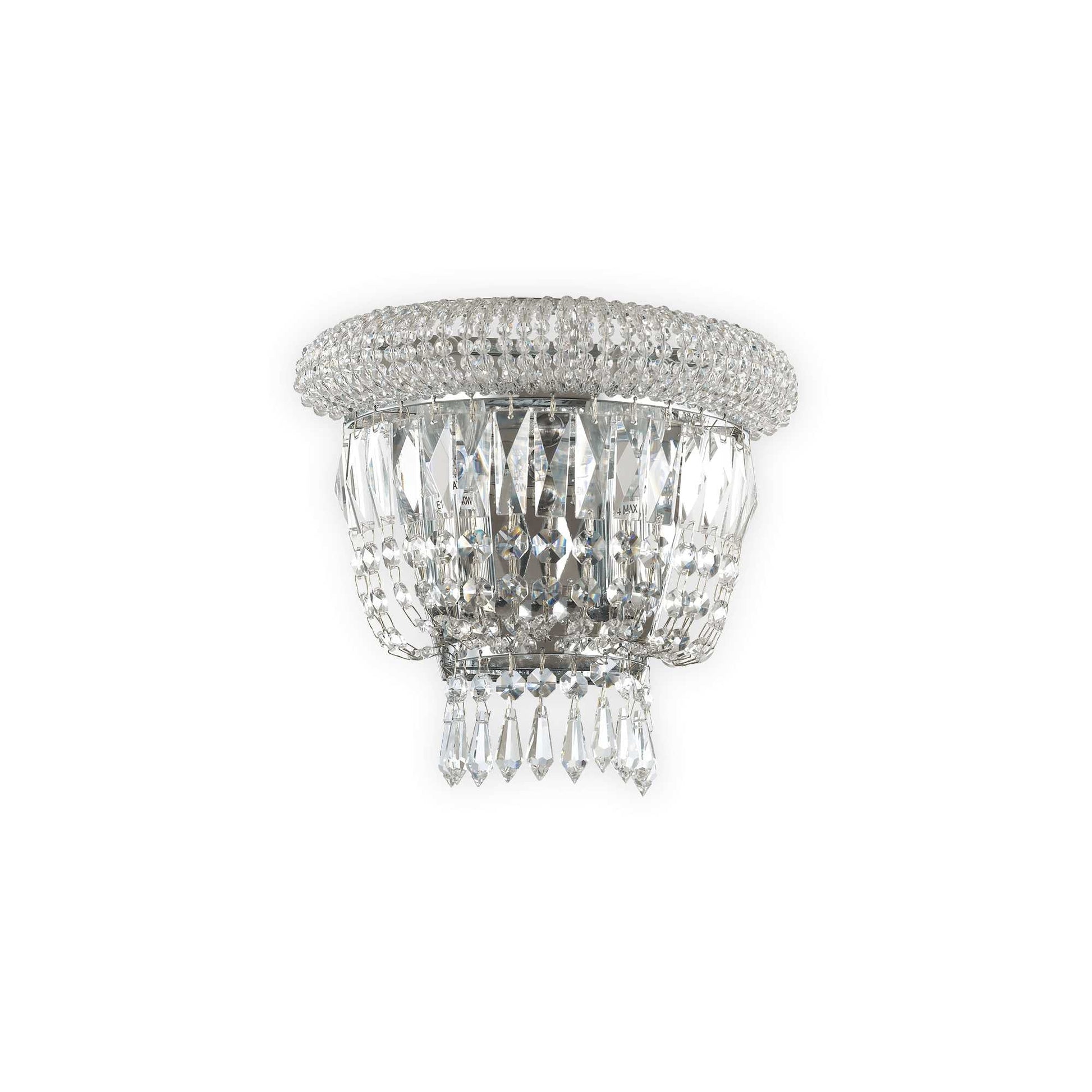 Dubai Crystal Wall Light - Chrome/Brass Finish - Cusack Lighting
