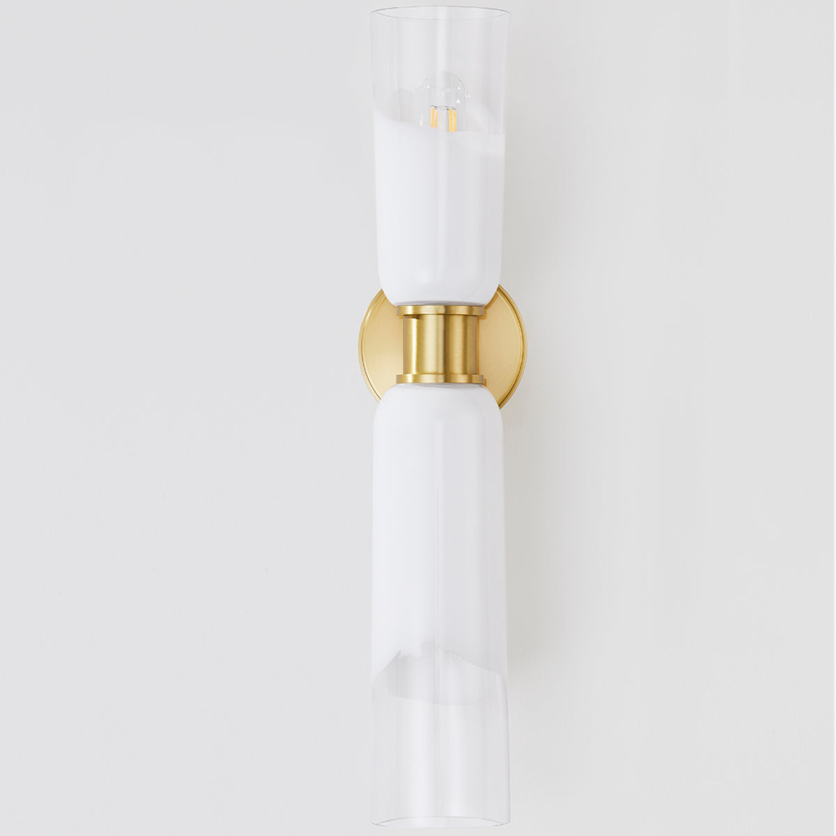 Wasson 2Lt Wall Sconce - Nickel/Brass