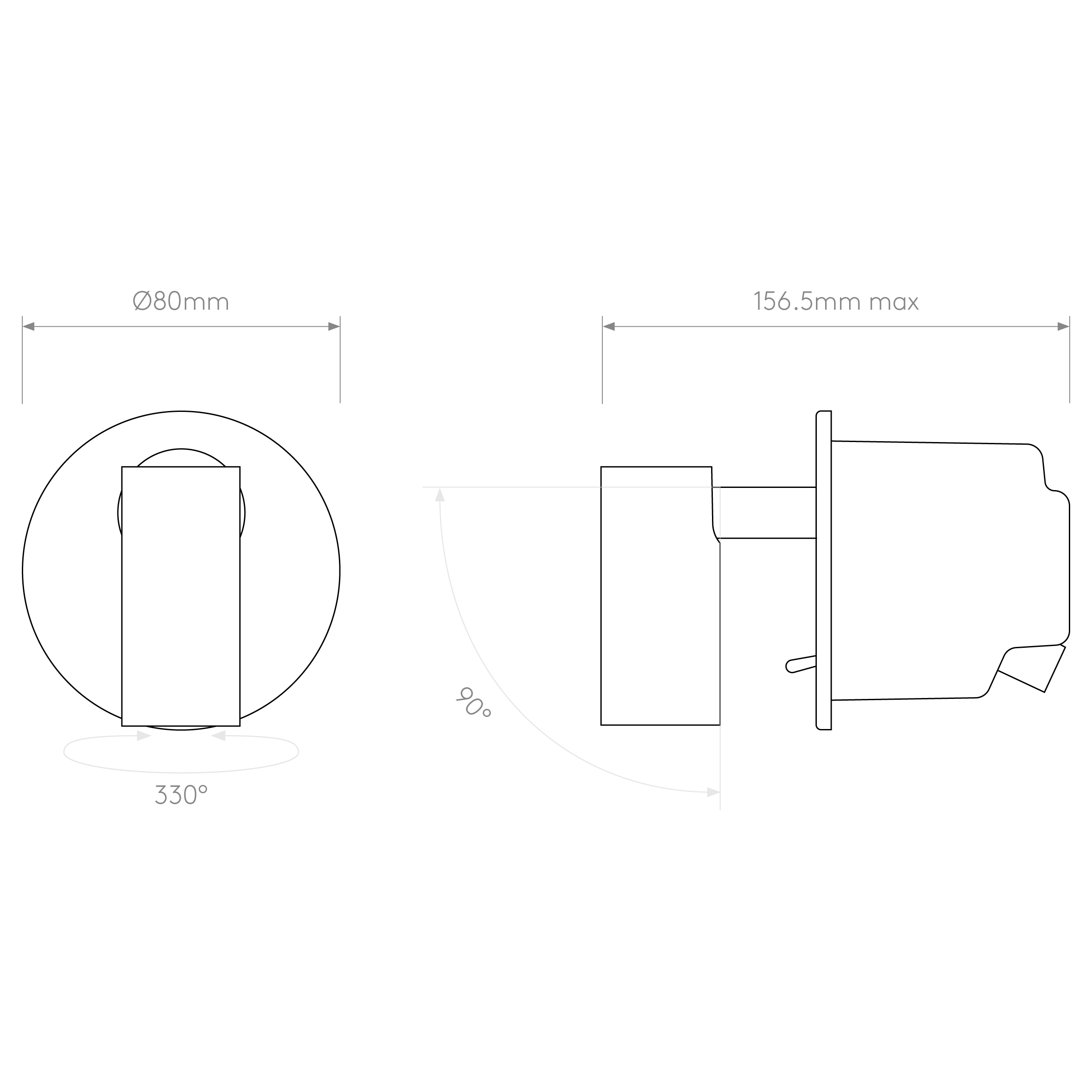 Micro Recess Switched/ Unswitched Reading Light- Various Colors