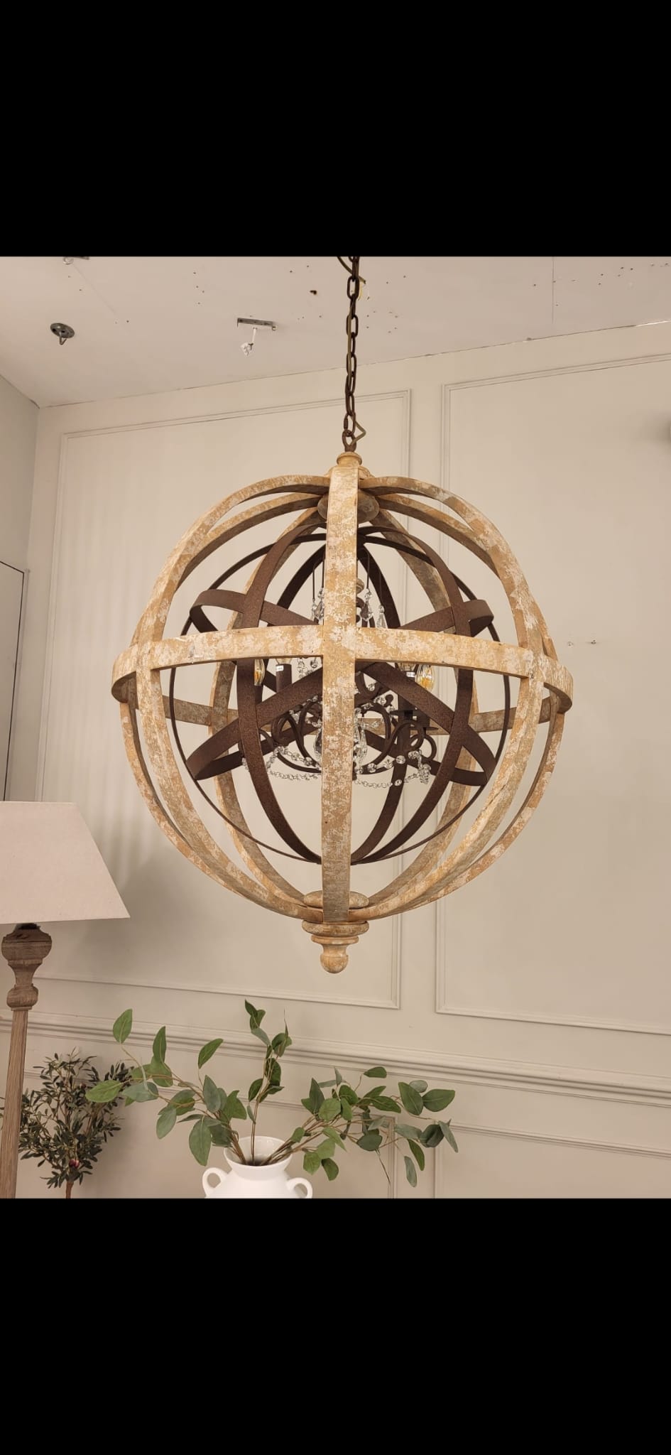 Essie Metal Globe 5Lt Crystal Chandelier