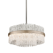 Chime 4/8Lt Pendant - Silver Leaf