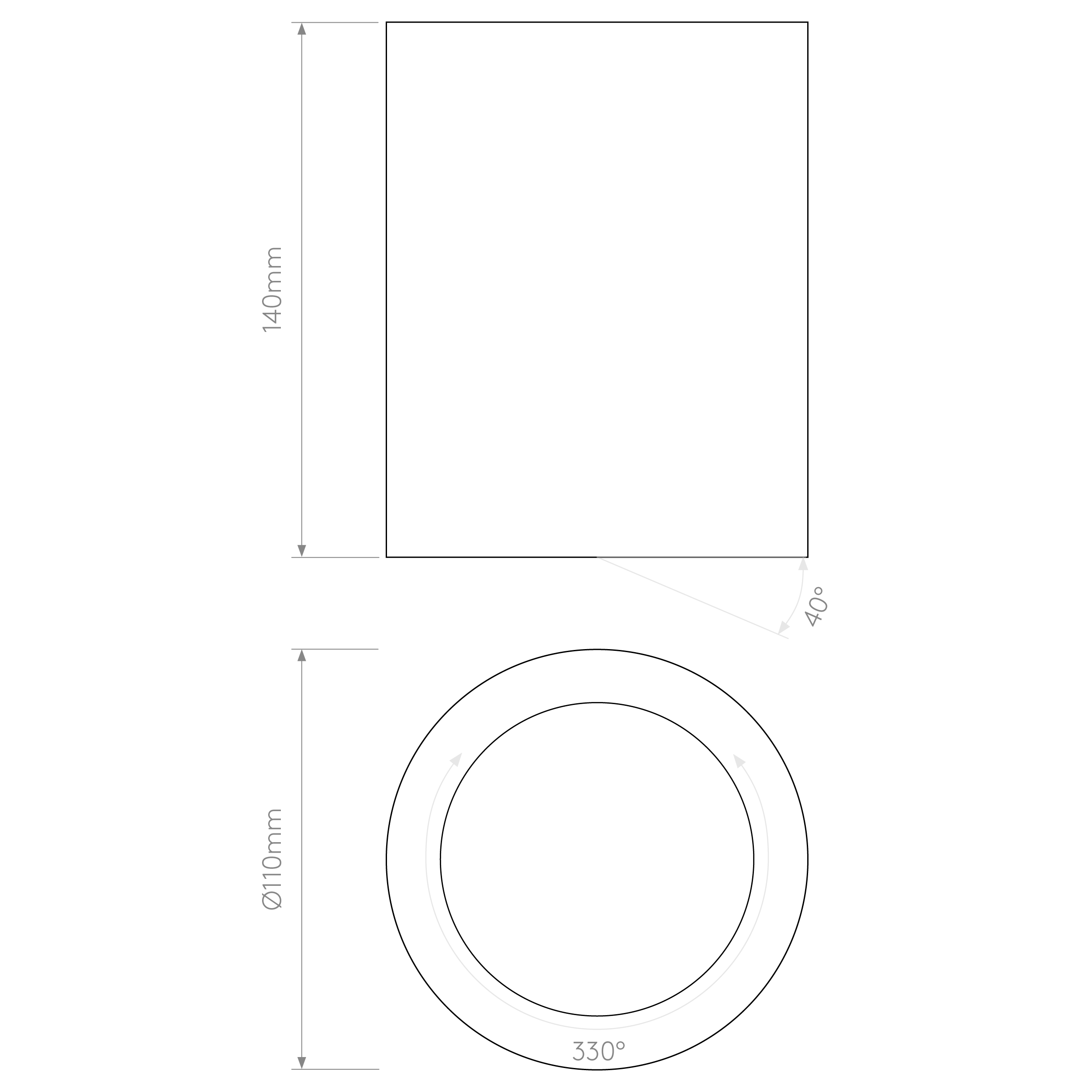 Osca Round 140 Adjustable Spotlight