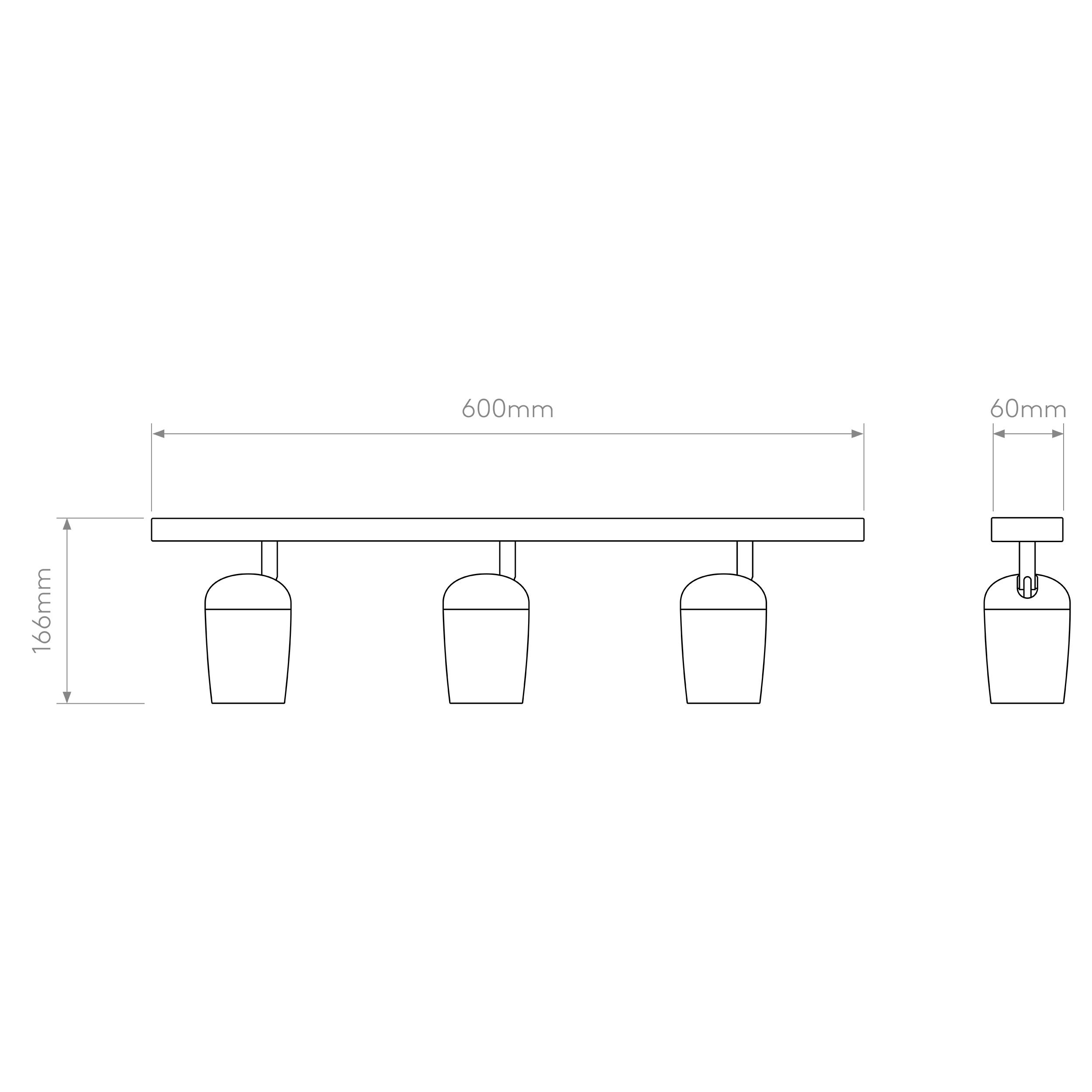 Koto 3/4/5Lt Bar Spotlight IP20  - Black/White