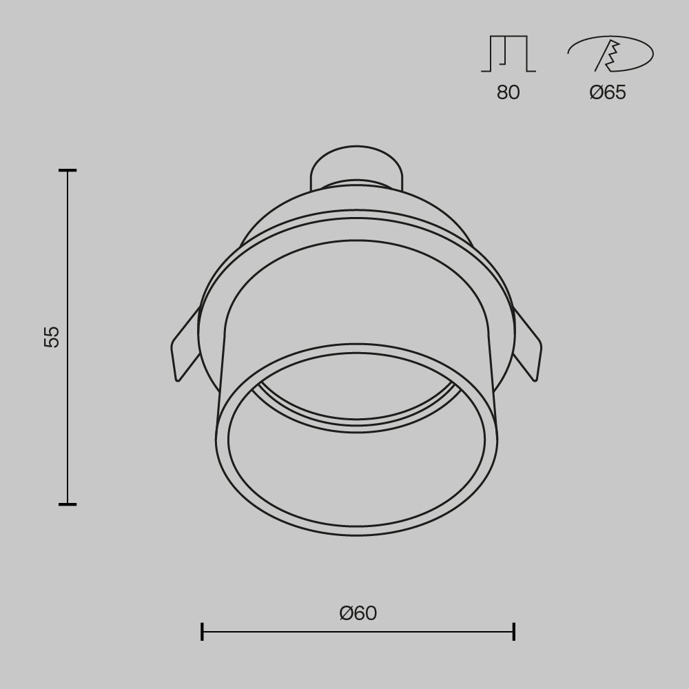 Downlight Reif Recessed Ceiling Light White/Gold/Black - Finish