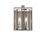 Eaton Wall Light 2 Light E14 Polished Chrome/Glass - Cusack Lighting