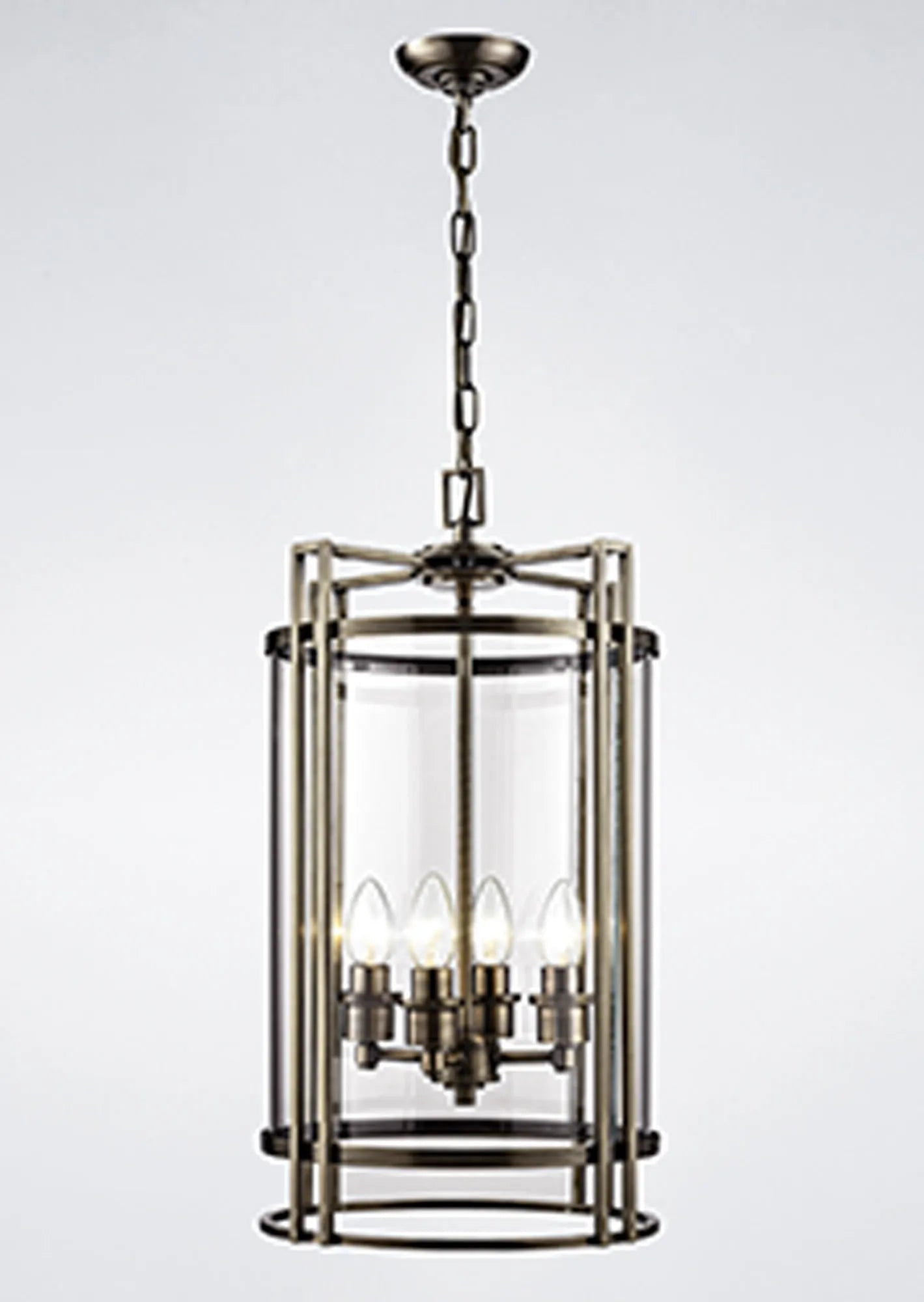 Eaton Pendant 3,4,6,12 Light- Polished Chrome/ Antique Brass