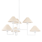 Gladwyne 3/6Lt Chandelier - Textured White