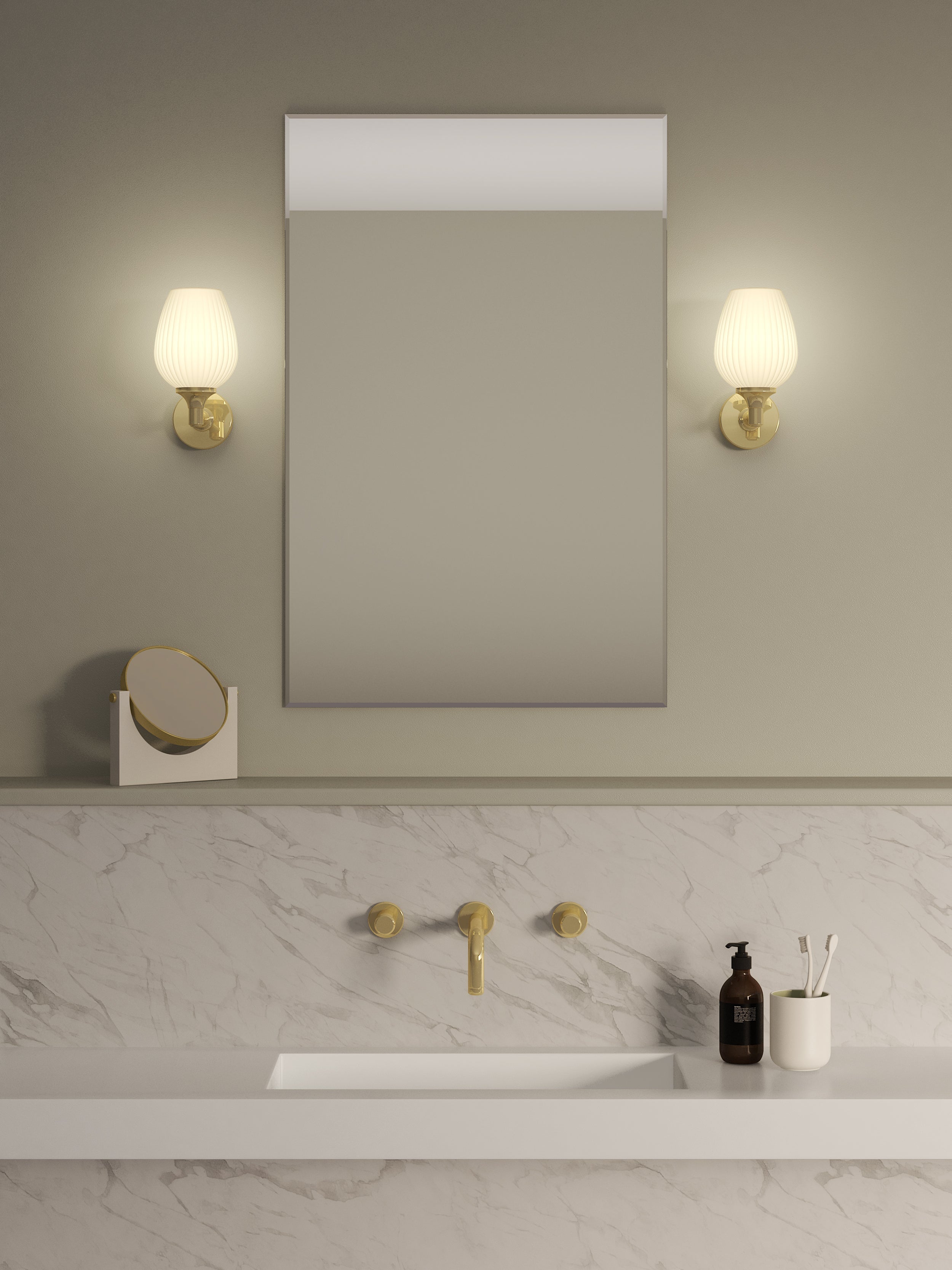Liberty Bathroom Wall Light in Various Finishes E14 IP44
