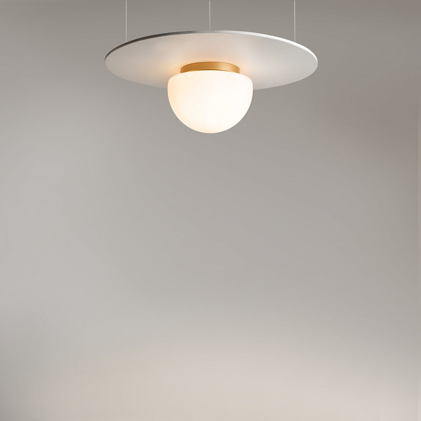 Glassy Ceiling Lamp- Gold/ Black Finishes