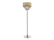Tiara 3Lt Crystal Floor Lamp - Gold