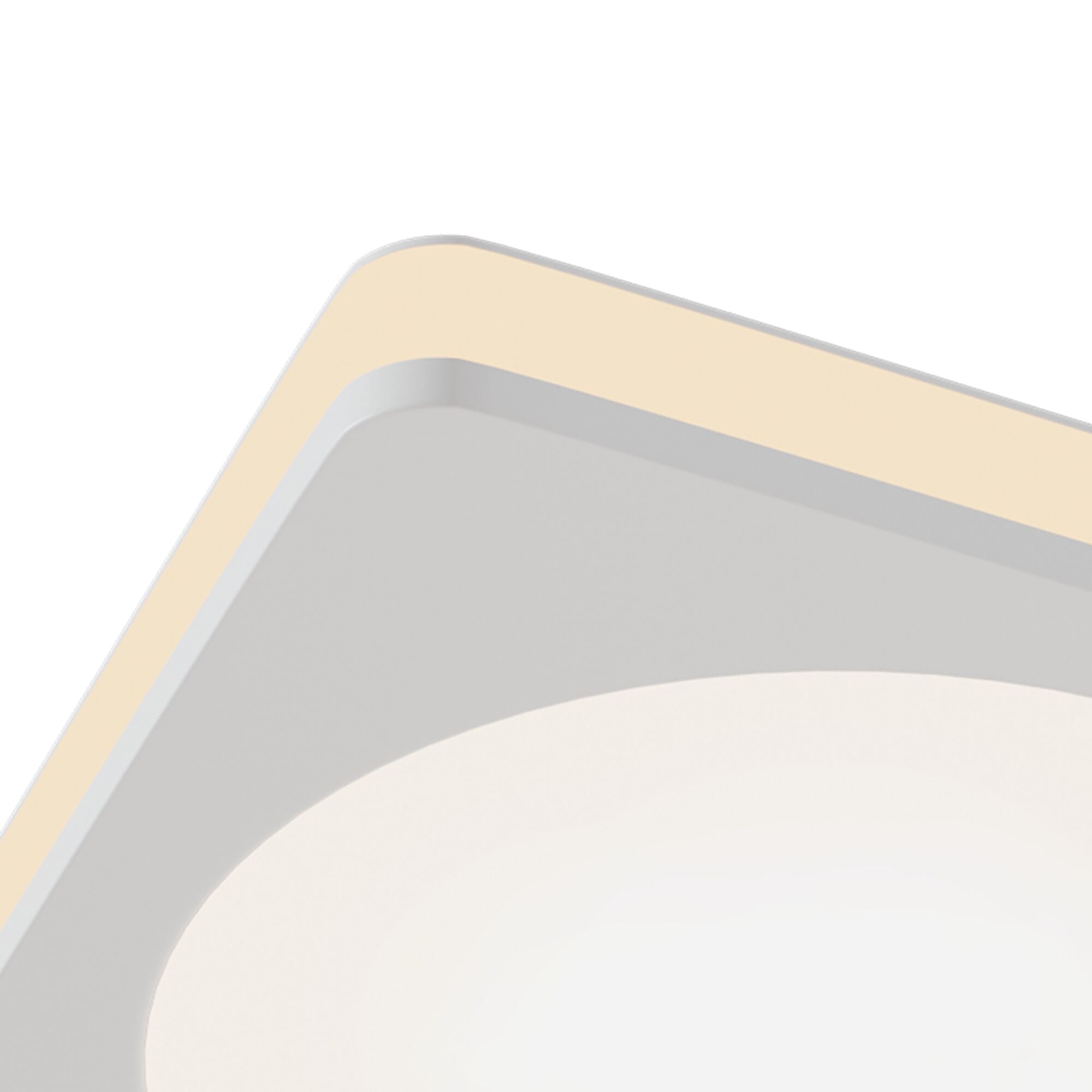 Phanton Rectangle/Round LED Flush Ceiling Light - Black/White Finish