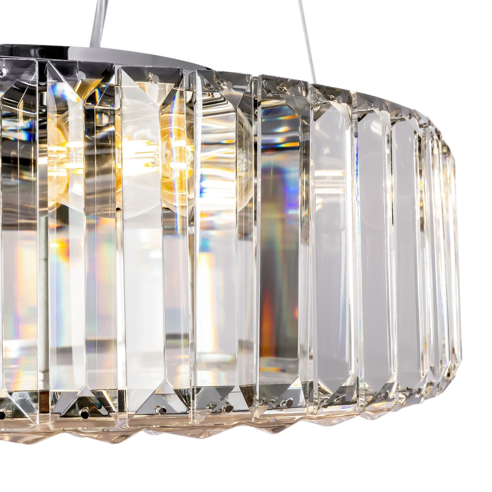 Recinto 6/8Lt Crystal Ceiling Light - Chrome Finish