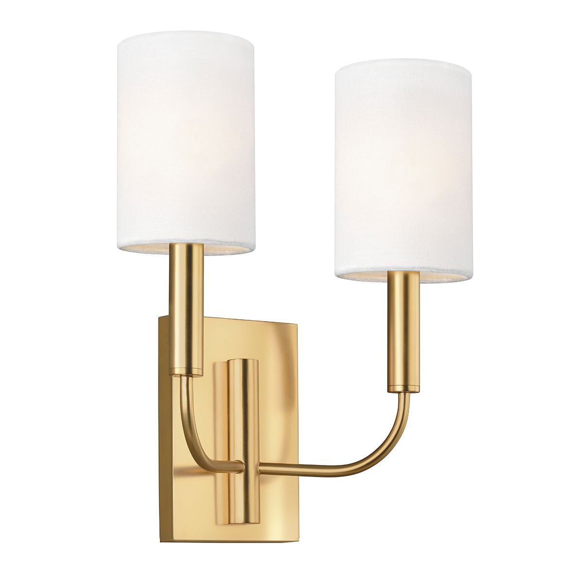 Elstead Brianna 2Lt Wall Light - Brass Finish