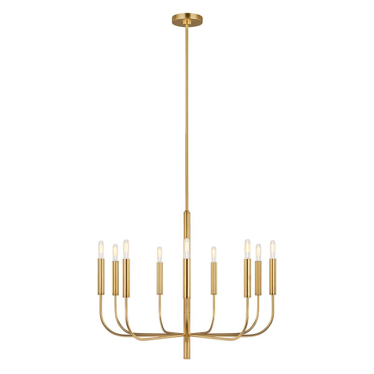 Elstead Brianna 9Lt Chandelier Ceiling Light - Brass Finish