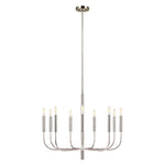 Elstead Brianna 9Lt Chandelier Ceiling Light - Polished Nickel Finish
