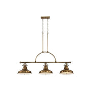Elstead Emery 3 Light Island Chandelier, Weathered Brass, Imperial Silver, Palladian Bronze