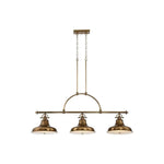 Elstead Emery 3 Light Island Chandelier, Weathered Brass, Imperial Silver, Palladian Bronze