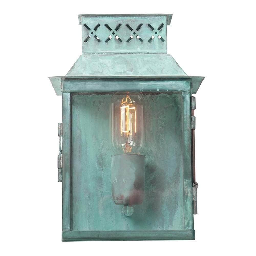 Elstead Lambeth Palace, 1 Light Wall Lantern - Brass/Verdigris