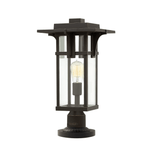 Elstead Manhattan 1 Light Pedestal - Oil Rubbed Bronze - Cusack Lighting