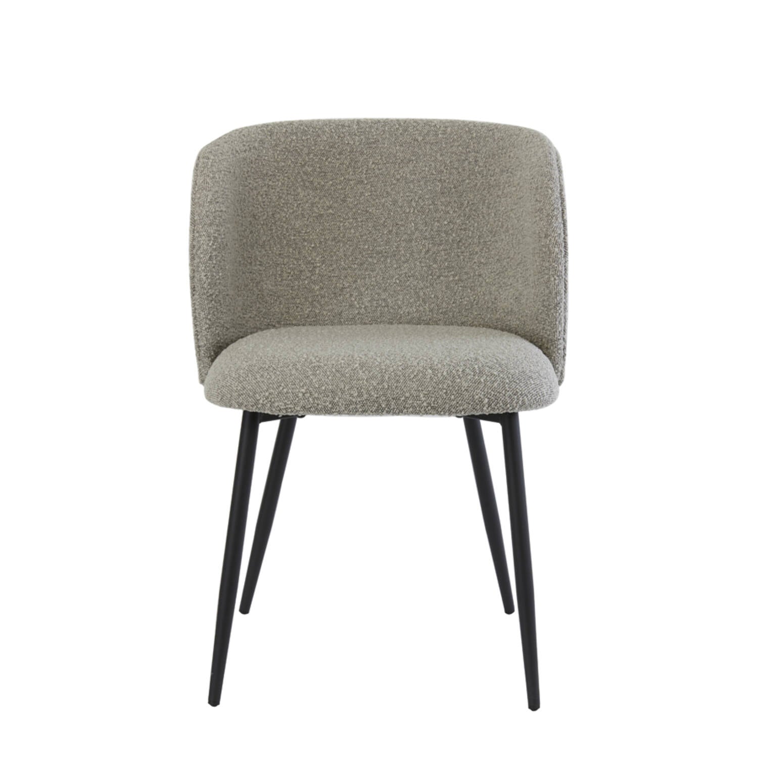 Elyna Dining Chair - Bouclé Grey Finish