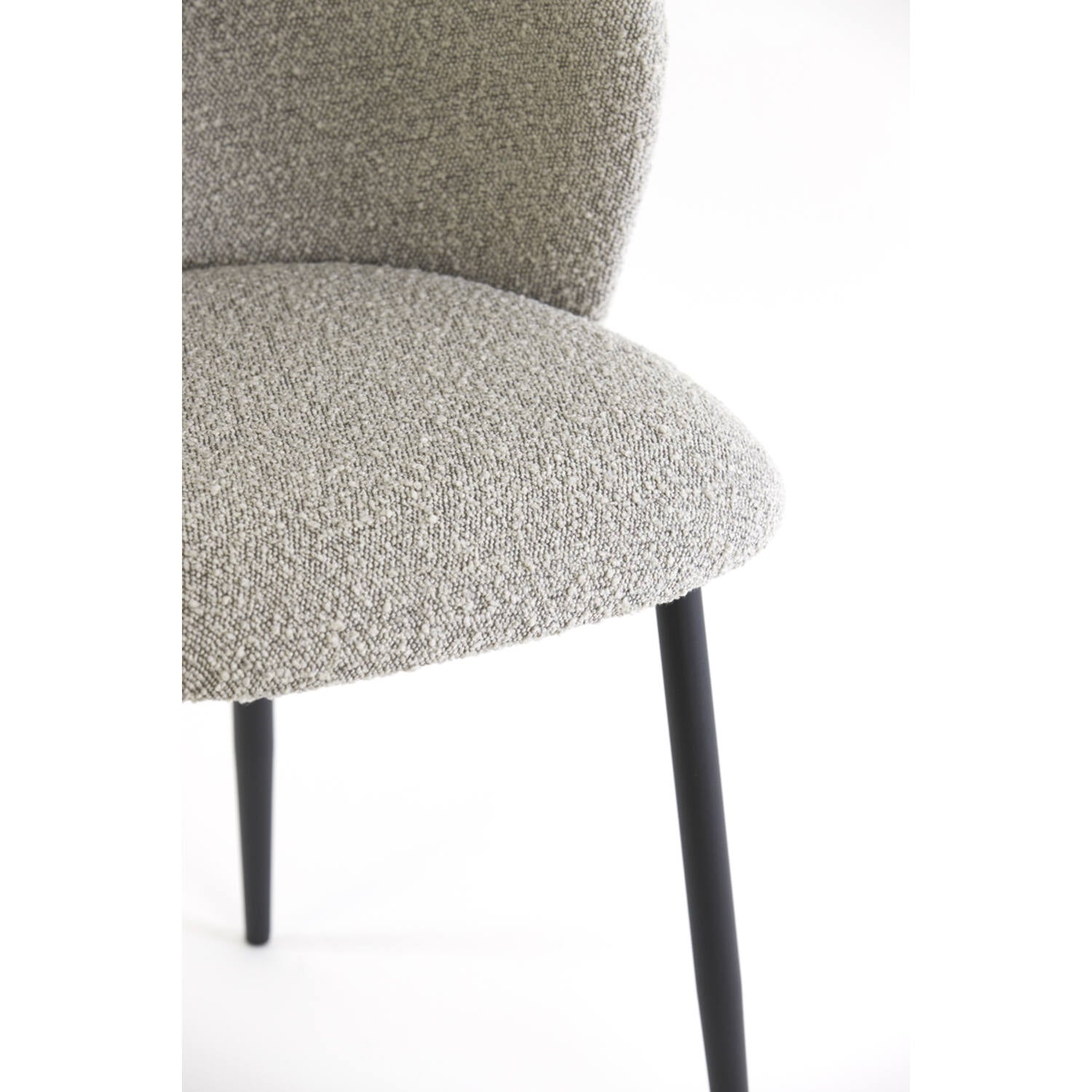 Elyna Dining Chair - Bouclé Grey Finish
