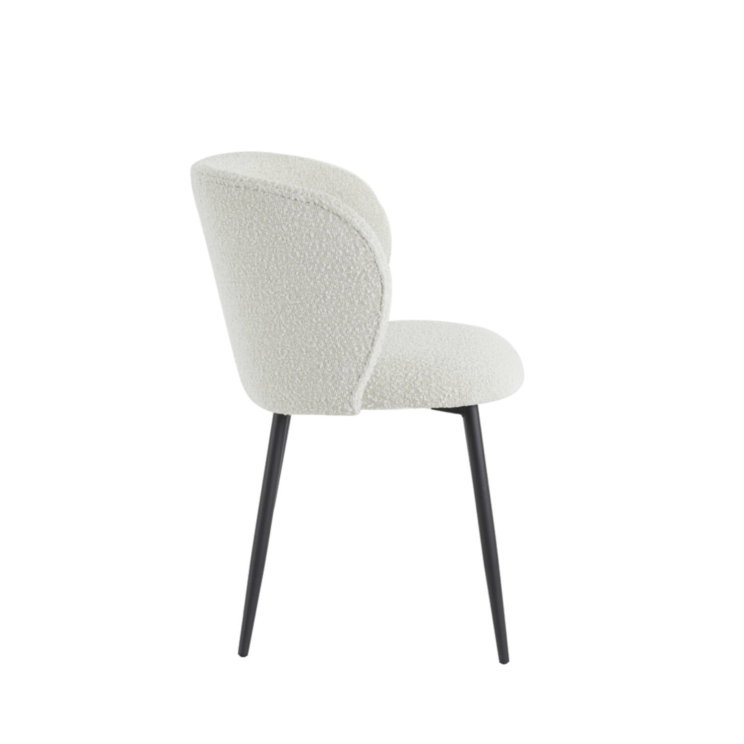 Elyna Dining Chair - Bouclé Light Beige Finish