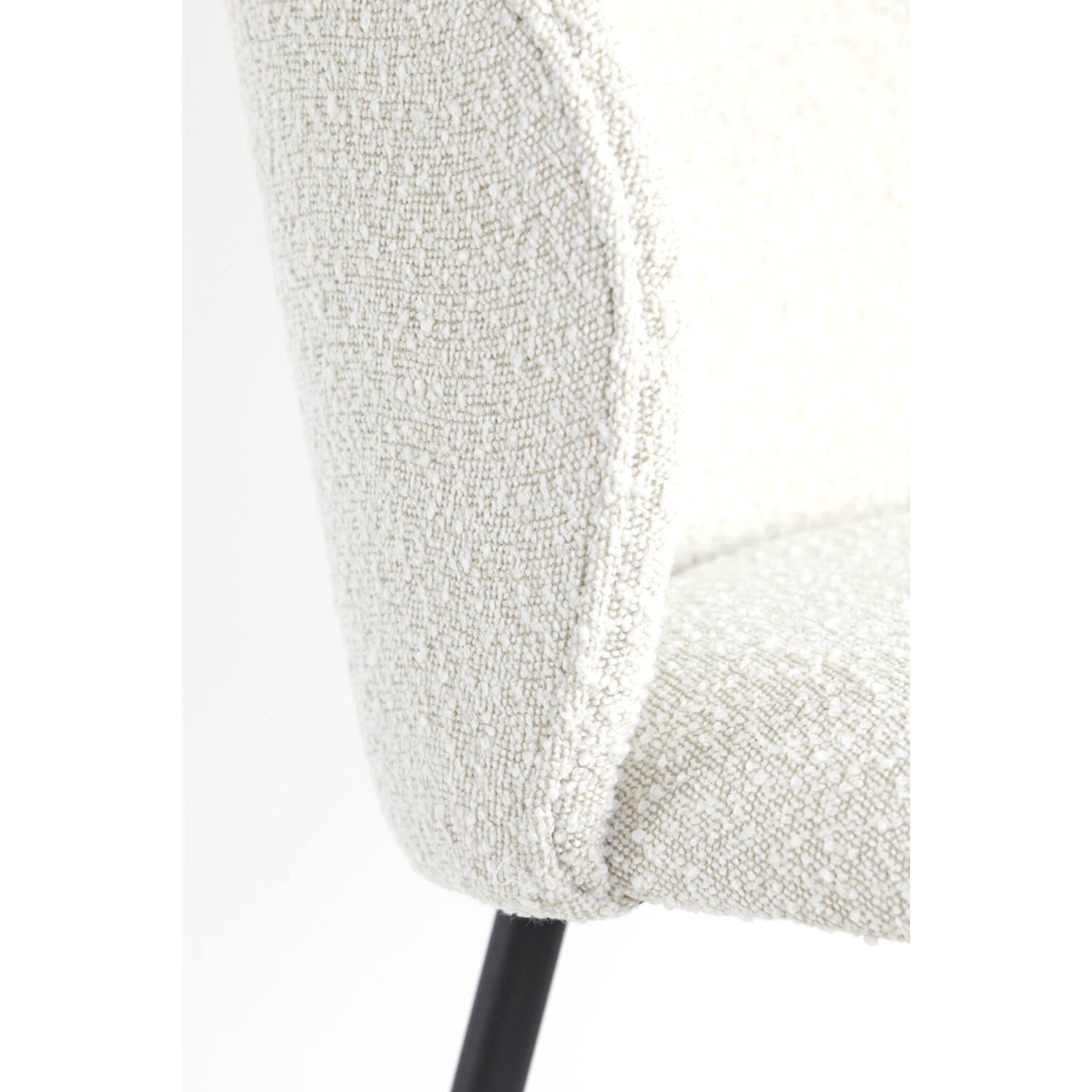 Elyna Dining Chair - Bouclé Light Beige Finish