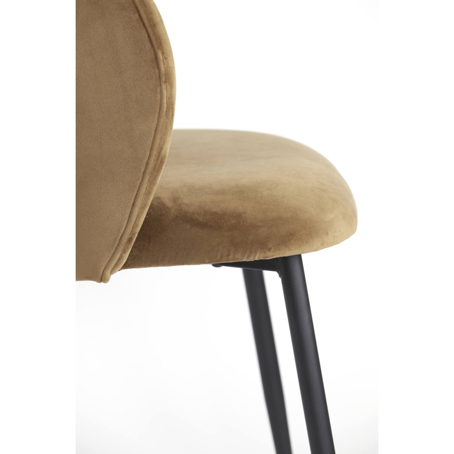 Elyna Dining Chair - Velvet Brown Finish