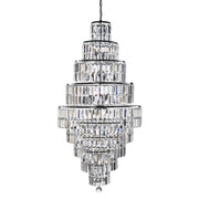 Empire 13Lt Crystal Ceiling Light  - Chrome/Brass Finish