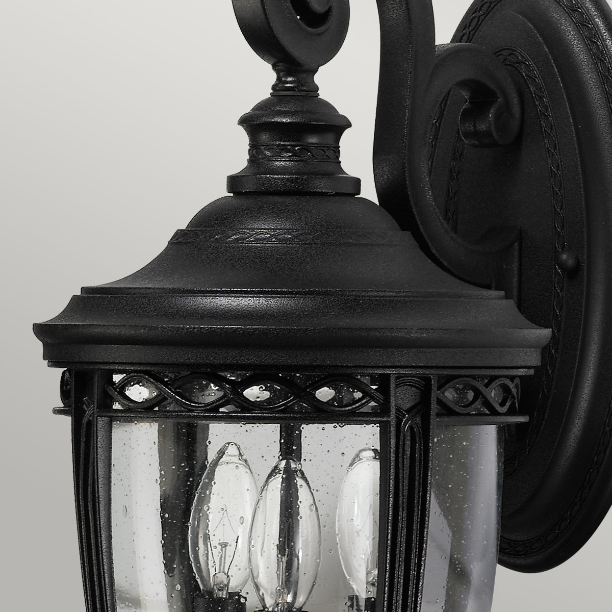 English Bridle Medium Wall Lantern - Black Finish