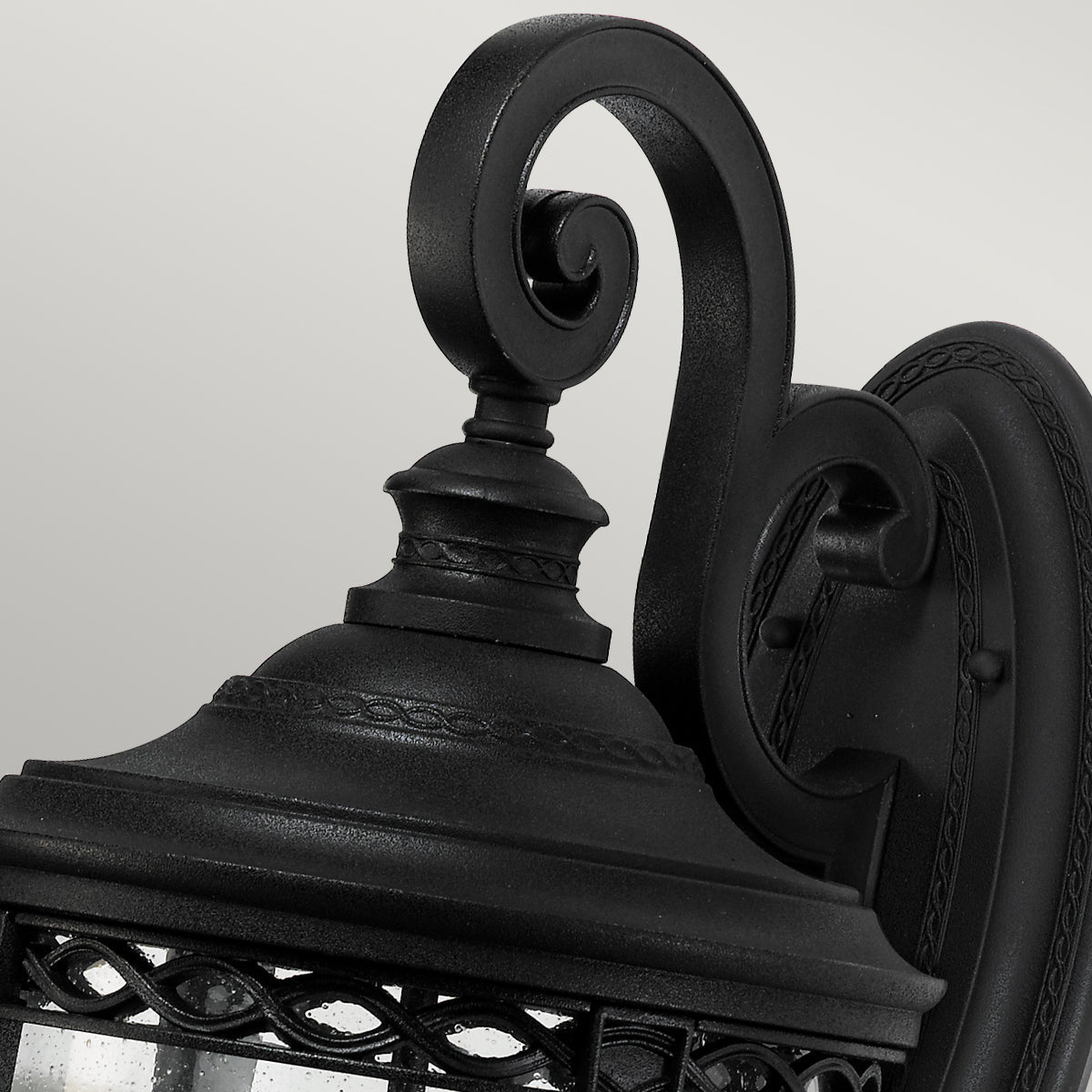 English Bridle Large Wall Lantern - Black Finish
