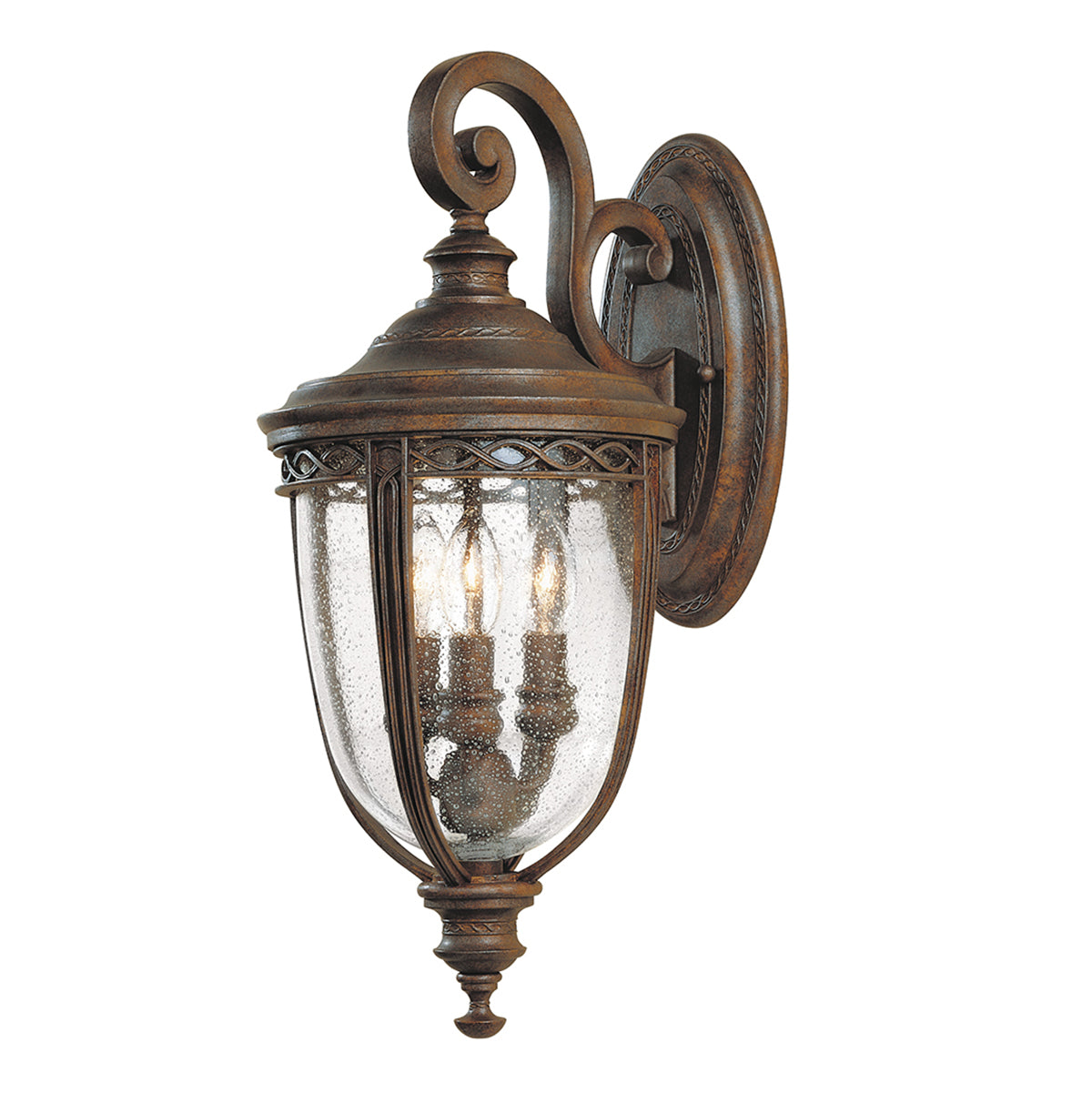 English Bridle Medium Wall Lantern - British Bronze Finish